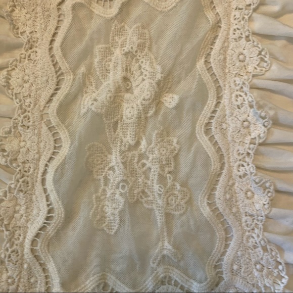 Lace Battenberg White Cami Camisole Sleeveless Fancy Figure Flattering L Large - Picture 12 of 16